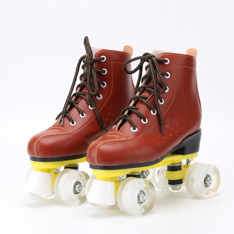 Adult double row roller skates, adult men and women double row roller skates, four-wheel flash wholesale - 副本