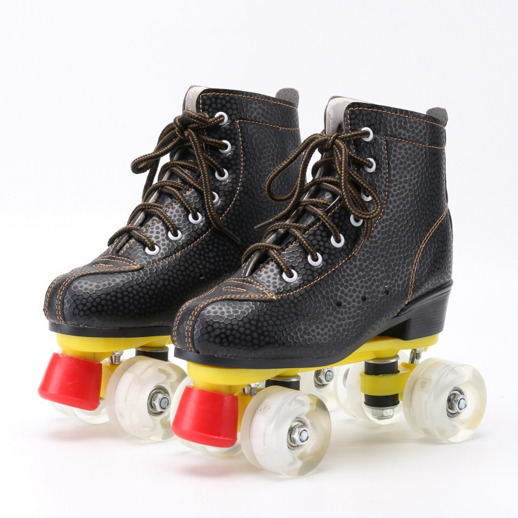 Adult double row roller skates, adult men and women double row roller skates, four-wheel flash wholesale - 副本 - 副本