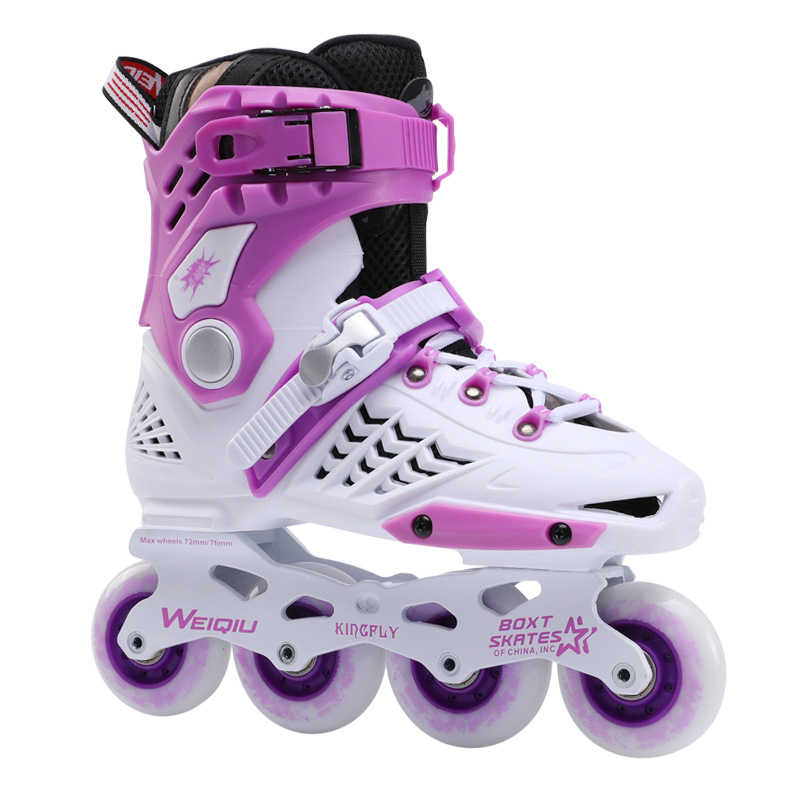 Adult inline skates, men's and women's roller skates, black gold skates wholesale, flat inline skates for beginners - 副本