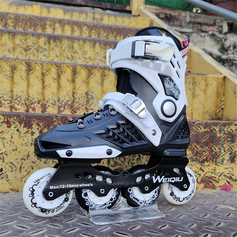 Adult inline skates, men's and women's roller skates, black gold skates wholesale, flat inline skates for beginners - 副本 - 副本