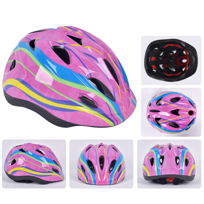 Twelve hole adjustable children's cycling helmet roller skating and ice skating shoes helmet