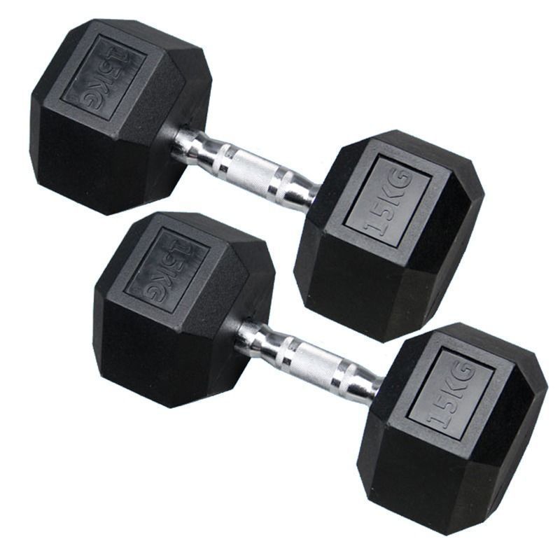 Professional Manufacture Cheap Solid Cast Iron Dumbbell Weights Rubber Hex Dumbbell Sets