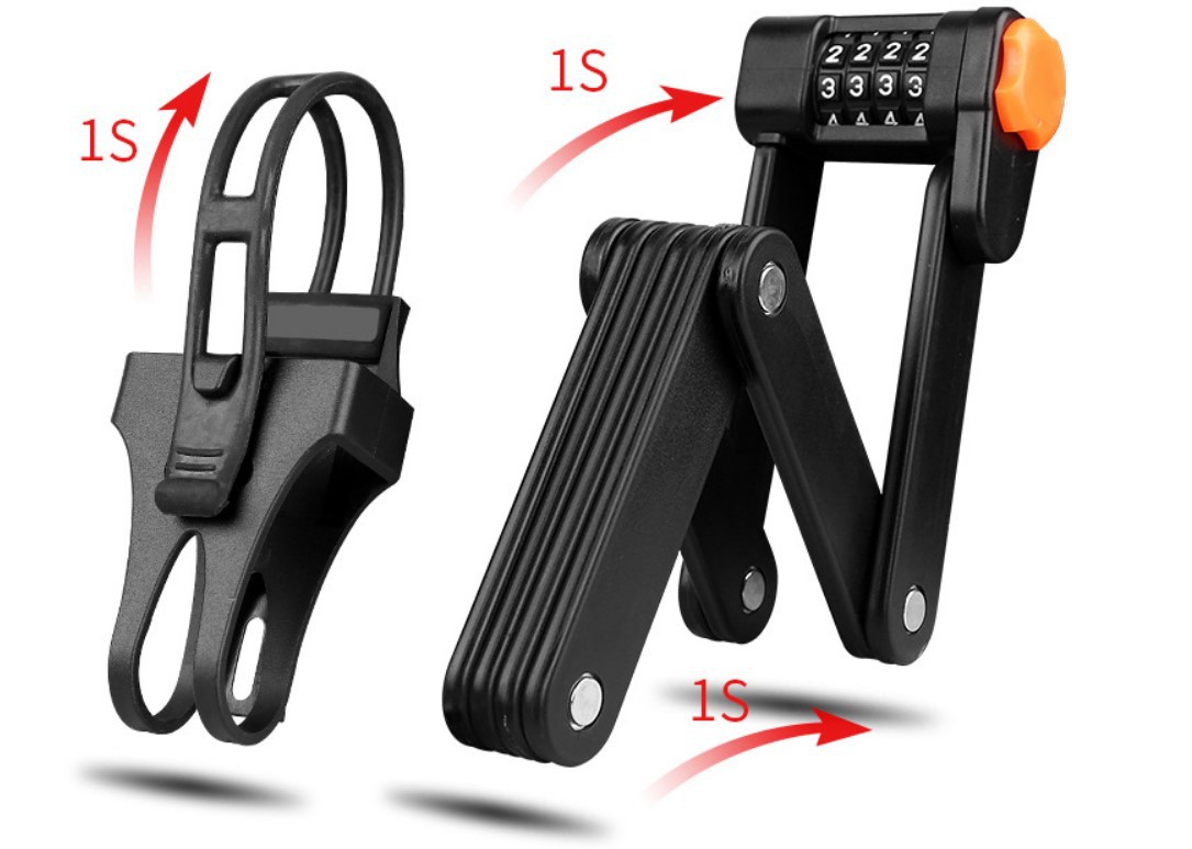 Bicycle lock anti-theft password folding lock mountain bike accessories