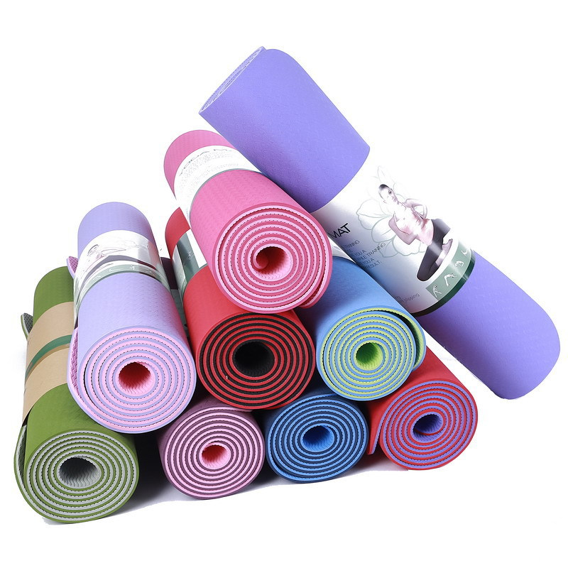 TPE soundproof shockproof sports fitness thickened floor mat household silent jump rope shock-absorbing yoga mat