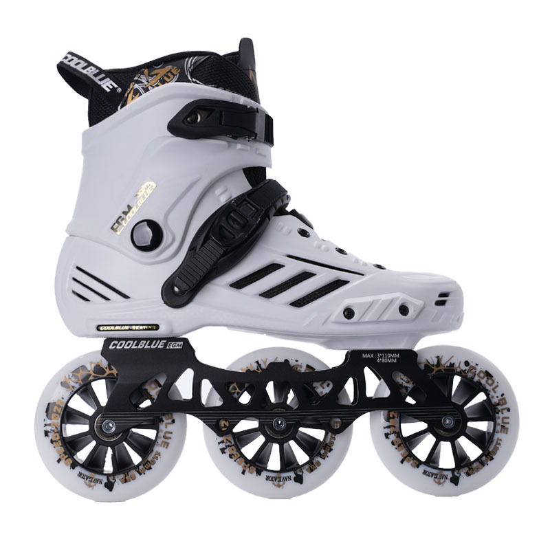 Adult big three wheeled professional competitive roller skating ice skates male and female big wheel speed skating shoes