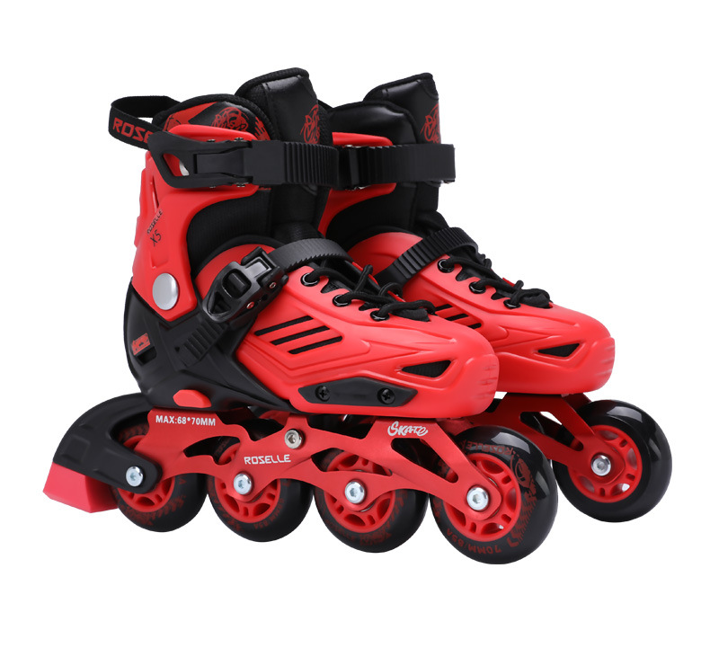 Teenage ice skates and adult roller skates