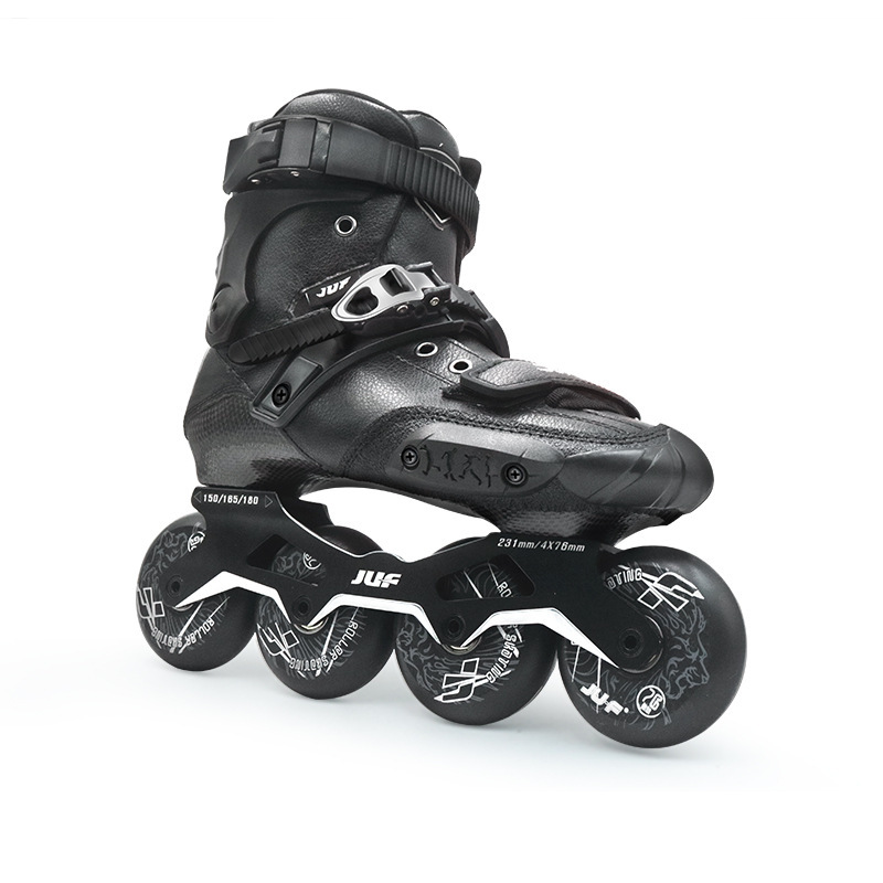 Fiber roller skating shoes, fancy KSJ skating professional brake flat shoes