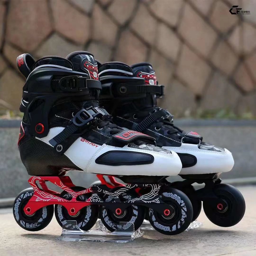 Carbon fiber roller skates fancy competition shoes flat figure speed skating skates