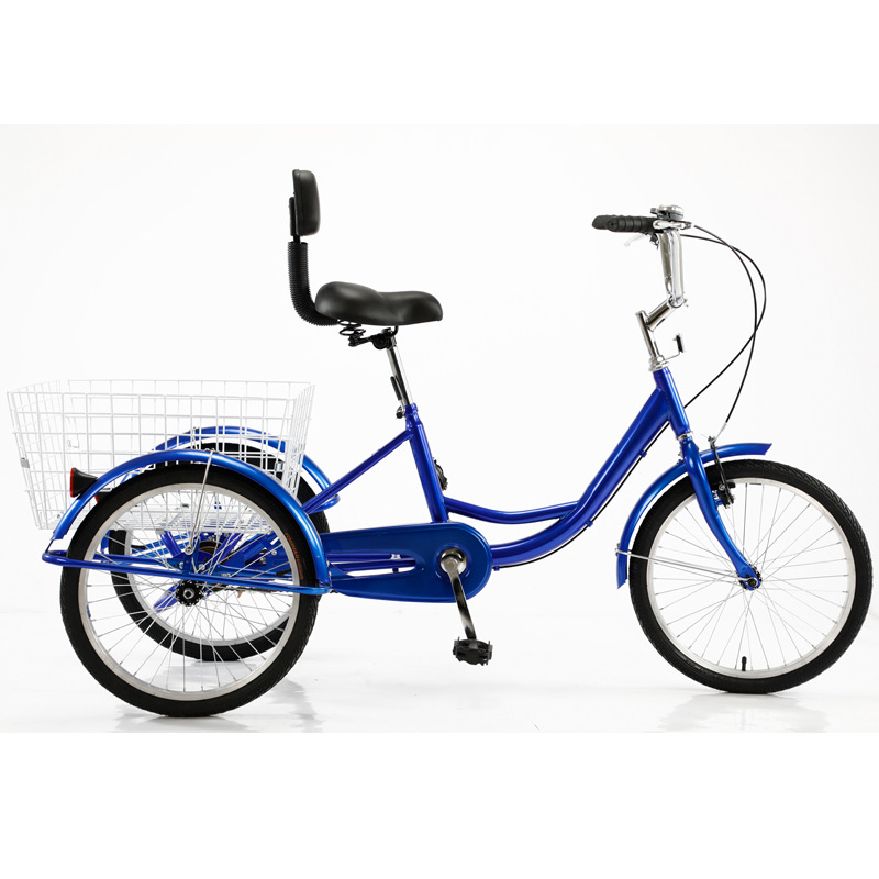 20 inch 24 inch 26 inch elderly human powered tricycle adult pedal tricycle with frame load