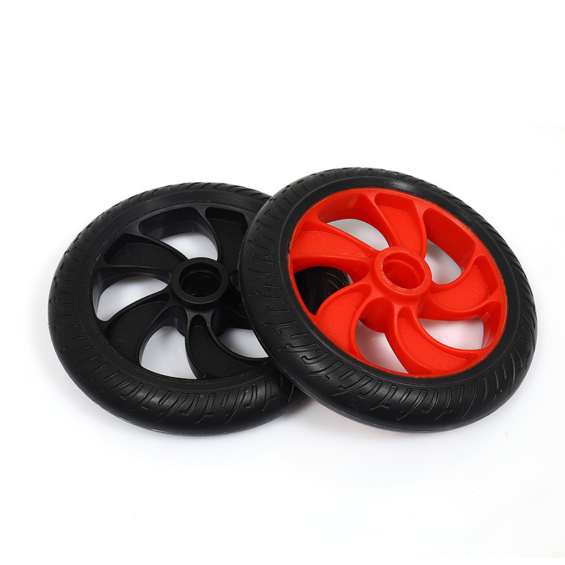 Wholesale adult electric scooter 8 inch PU wheels anti-slip directional casters processed silent polyurethane wheels