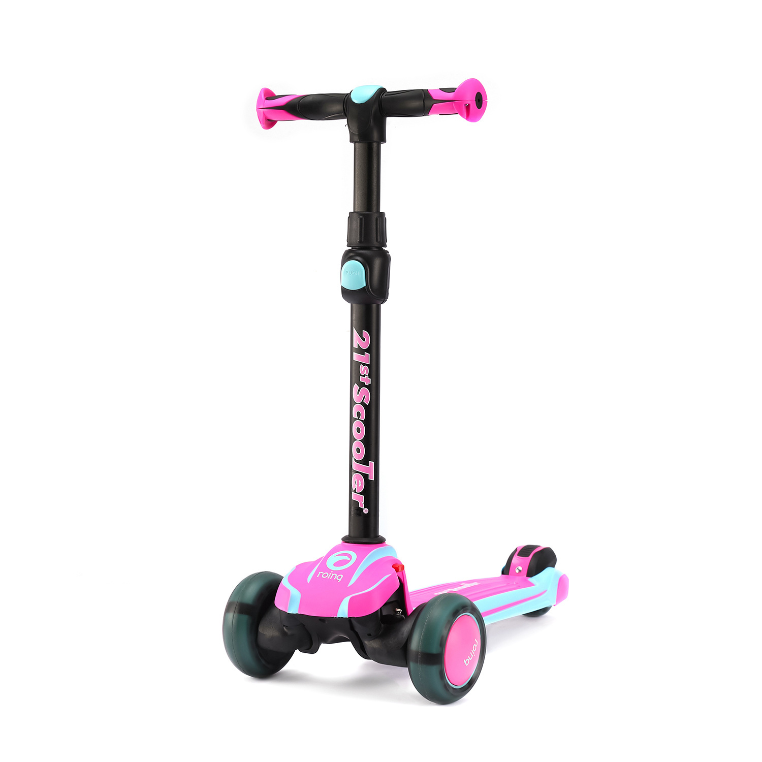 Children's double shock absorption tricycle pedal scooter